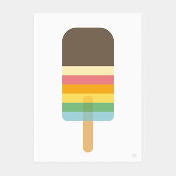 Rainbow Striped Lolly Print, 6 of 8