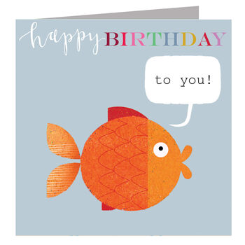 Happy Birthday Goldfish Greetings Card, 2 of 6