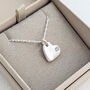 Memorial Ashes Gemstone Heart Silver Charm, thumbnail 2 of 5