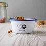 Personalised Cat Bowl With Heart And Paw Print, thumbnail 2 of 9
