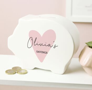 My First Pennies Ceramic Piggy Bank, 2 of 5