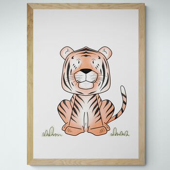 Jungle Safari Animals Nursery Art Print Set A3, 11x14, 6 of 7