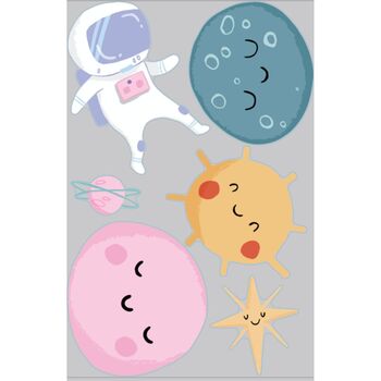 Kids Space Wall Stickers, Stars Planets Nursery, 7 of 10
