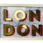 London Gold Leaf On Glass Retro Sign, thumbnail 1 of 4
