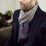 Men's Personalised Reversible Gingham Check Scarf, thumbnail 2 of 9