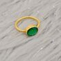 Green Onyx Gold Ring, thumbnail 2 of 9