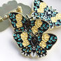 Butterfly Brooch With Green And Yellow Floral Details, thumbnail 4 of 4