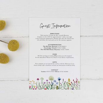 Wildflowers Wedding Invitations, 3 of 9