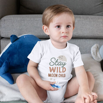 Organic Cotton Stay Wild Moon Child Baby Clothes, 3 of 6