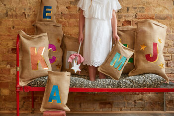 ' 3D ' Initial Glitter Christmas Sack, 4 of 6