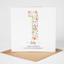 Floral Fun Personalised 1st Birthday Card, thumbnail 3 of 5