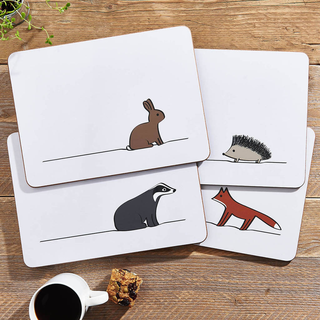 Woodland Collection Placemats, Set Of Four, 1 of 5