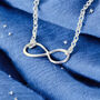 Sterling Silver Infinity Pendant Necklace, thumbnail 1 of 6