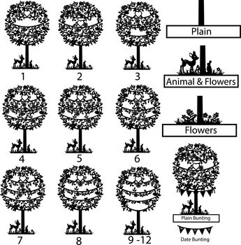 Personalised A4 Mdf Floral Family Tree Optional Style, Frame And Colours, 6 of 6