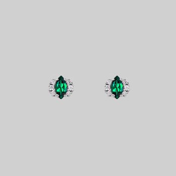Green Quartz Cluster Stud Earrings, 2 of 5