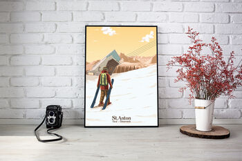 St Anton Ski Resort Austria Travel Poster Art Print, 3 of 6