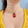 Hot Sauce Glitter Charm Necklace / Foodie Gift / Spicy Statement Jewellery / Fun Accessories, thumbnail 9 of 9