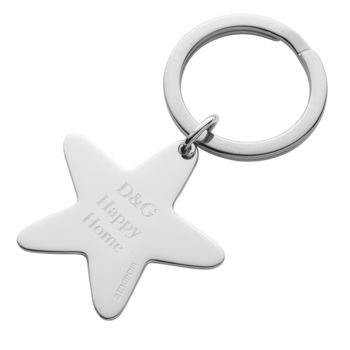 Personalised Sterling Silver Star Keyring, 2 of 6