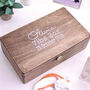 Personalised Carved Antiqued Christening Memory Box, thumbnail 4 of 5