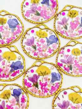 Real Lavender Flowers Pendant Necklace Silver Or Gold, 5 of 10