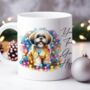Personalised Lhasa Apso In Christmas Lights, thumbnail 2 of 10
