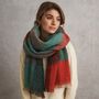 Christmas Square Check Sequin Winter Scarf, thumbnail 2 of 5