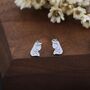 Alice In Wonderland Stud Earrings In Sterling Silver, thumbnail 1 of 11