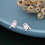 Sterling Silver Baby Robin Bird Stud Earrings, thumbnail 1 of 11