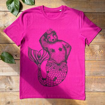 Mermaid Bear Organic T Shirt, 6 of 6