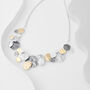 Hammered Gunmetal Four Tone Statement Necklace, thumbnail 2 of 6