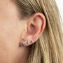 Mini 9ct White Gold Diamond Star Stud Earrings, thumbnail 3 of 8