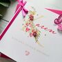 Handmade Name Birthday Card, With Floral Letter, thumbnail 2 of 4