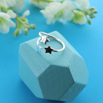 Triple Star Adjustable Ring, 2 of 3