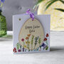 Personalised Easter Floral Wooden Decoration And Card, thumbnail 1 of 6