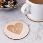 Personalised Couples Heart Coaster, thumbnail 1 of 4