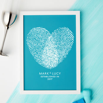 Personalised Couples Thumb Print Wedding Gift, 4 of 5