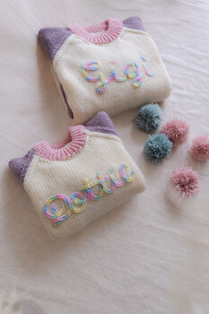 Handmade And Embroidered Fun Patchwork Jumper, 9 of 9