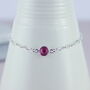 Sterling Silver Swarovski Crystal Birthstone Bracelet, thumbnail 4 of 10