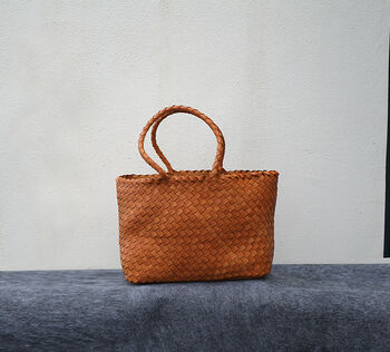 Weaving Leather Tote, 11 of 12