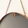 Round Antique Copper Hanging Chain Wall Mirror, thumbnail 7 of 9