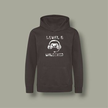 Level Unlocked Personalised Birthday Hoodie, 8 of 9