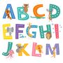 Kids Animal Alphabet Initial Art Print, thumbnail 7 of 11