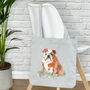 British Bulldog Tote Bag Personalised With Name, thumbnail 2 of 3