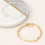 Gold Plated Or Sterling Silver Flat Link Chain Bracelet, thumbnail 3 of 3