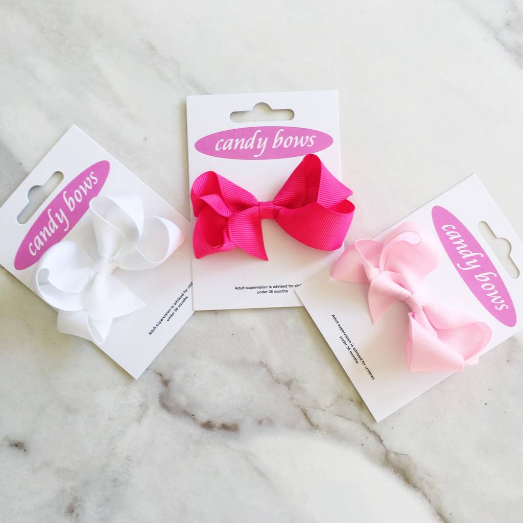 Girls Personalised Hair Bow Make Up Bag And Hair Bows By Candy Bows