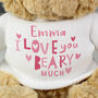 Personalised Love You Soft Teddy Bear Gift, thumbnail 2 of 2