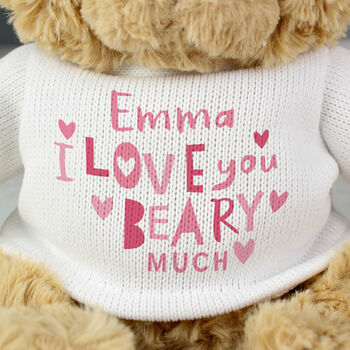 Personalised Love You Soft Teddy Bear Gift, 2 of 2