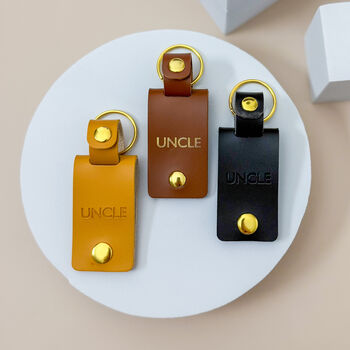 Personalised Photo Keyring Gift For Uncle, 2 of 6