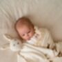 Personalised Knitted Baby Comforter Baby Gift, thumbnail 2 of 4