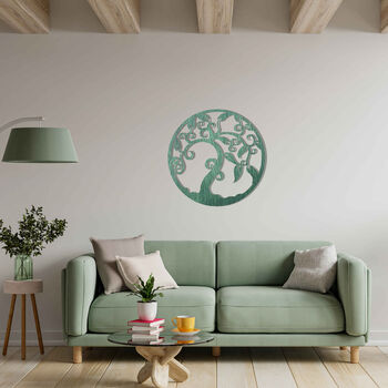 Round Wooden Tree Of Life Home Room Wall Art, 11 of 12